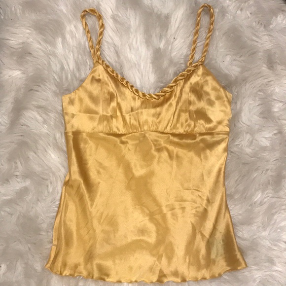 bebe Tops - 🔥 Bebe | Gold Silk Cami with Braided Straps!